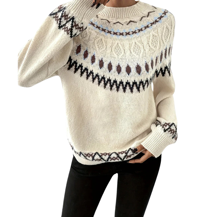 Erynn | Stylish Boho Print Knitted Sweater For Women