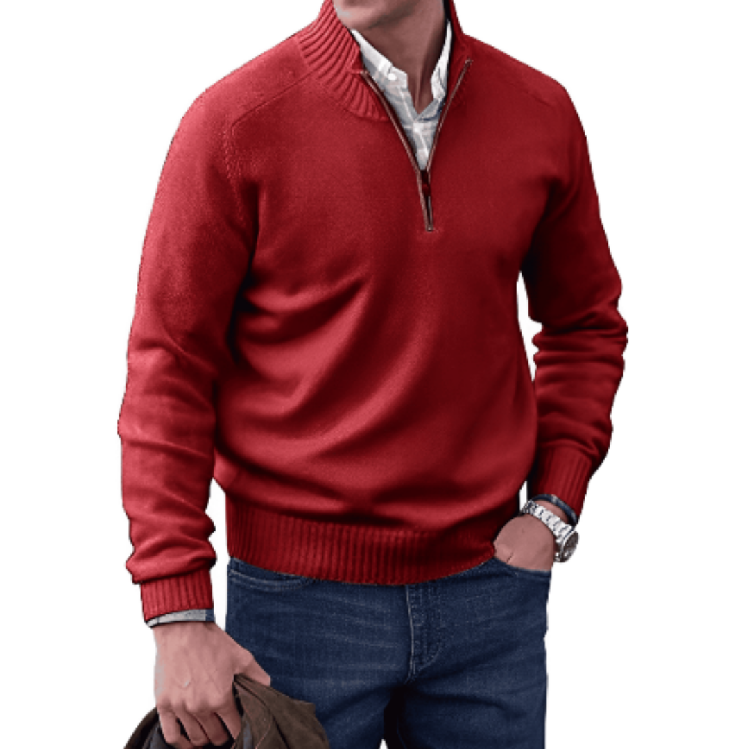 Varys | Casual Warm Half Zip Knitted Sweater For Men