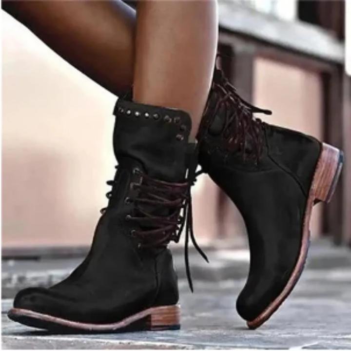 Rania | Vintage Lace Up Ankle Boots For Women