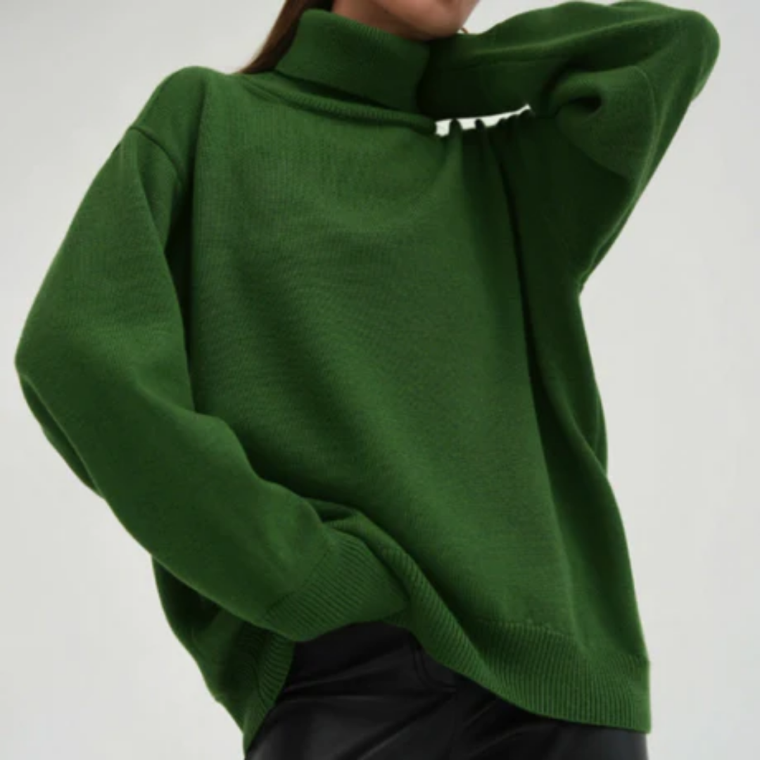 Magana | Oversized Winter Warm Turtle Neck Sweater For Women