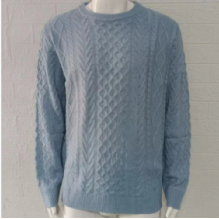 Rolley | Warm Winter Cable Knit Round Neck Sweater For Men