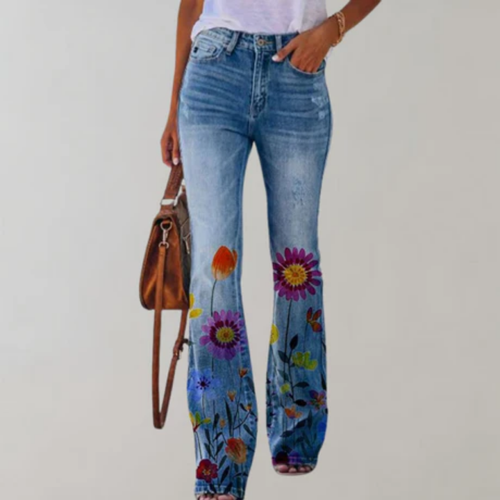 Meredith | Summer Floral Flare Pants For Women