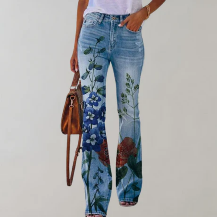 Meredith | Summer Floral Flare Pants For Women