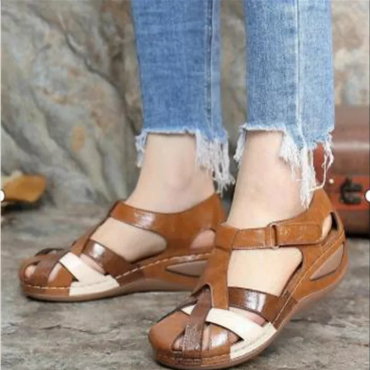 Jilpa | Summer Closed Toe Gladiator Orthopedic Sandals For Women