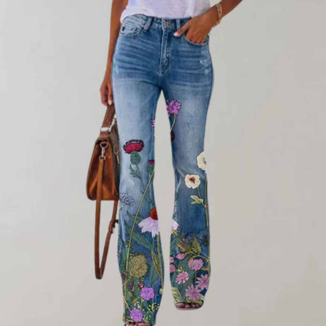 Meredith | Summer Floral Flare Pants For Women