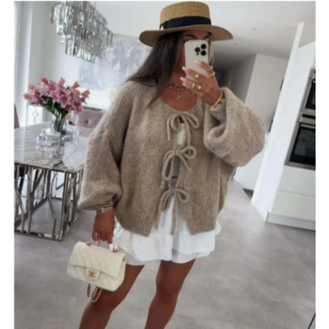 Yzobelle | Stylish Warm Puff Sleeve Knitted Cardigan For Women