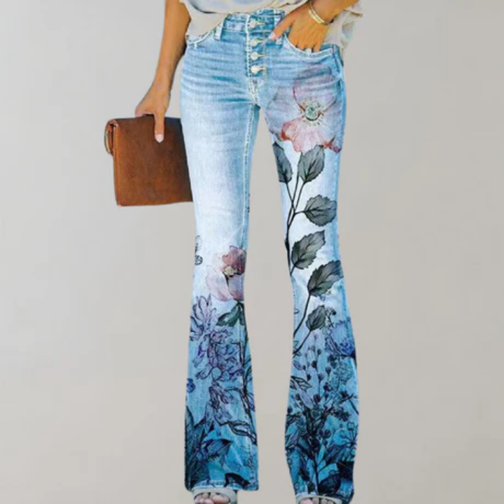 Meredith | Summer Floral Flare Pants For Women