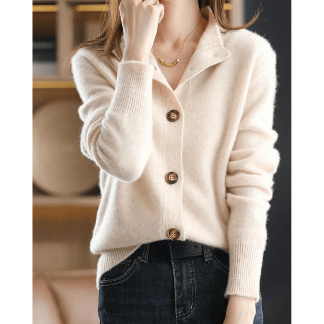 Usriama |  Button Down Knitted Cardigan For Women