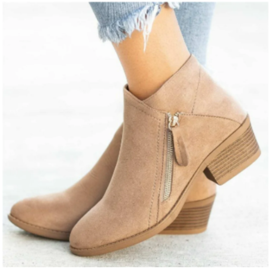 Pirouette | Winter Warm Ankle Heeled Boots For Women