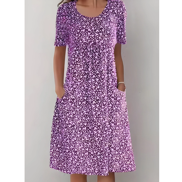 Aurielle | Casual Summer Polka Dot Midi Dress For Women