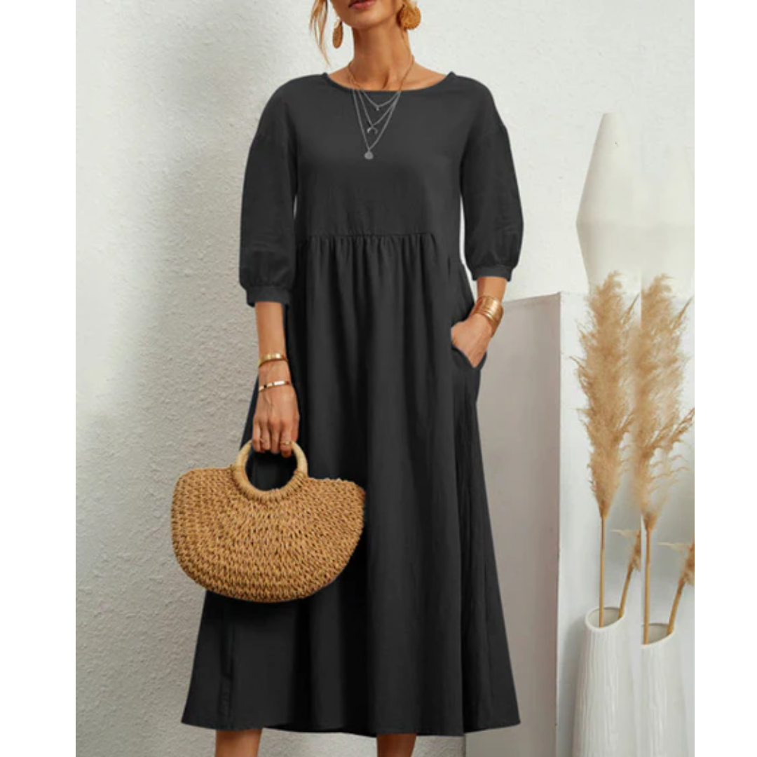 Cynthia | Summer Mid Sleeve Midi Dress For Women