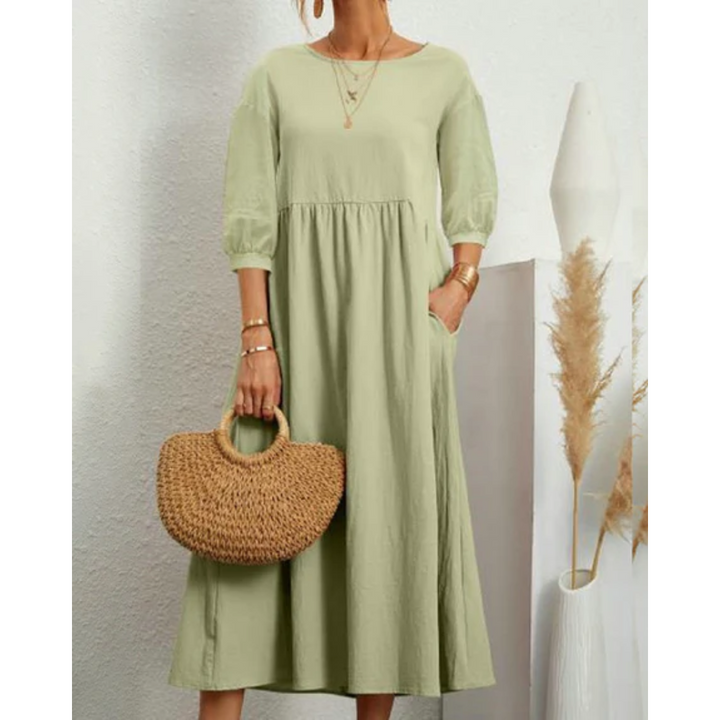 Cynthia | Summer Mid Sleeve Midi Dress For Women