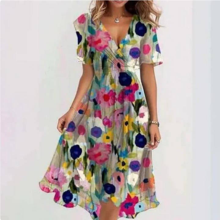 Margaret | Floral Summer Midi Dress For Women