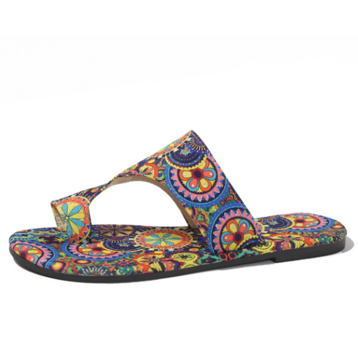 Dep | Vintage Graphic Print Orthopedic Sandals For Women