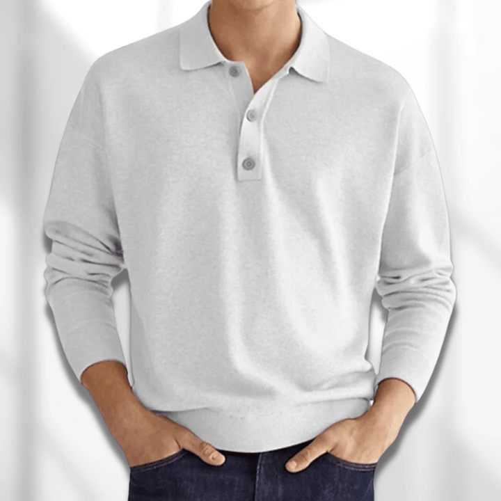 Luke | Stylish Long Sleeve Polo For Men