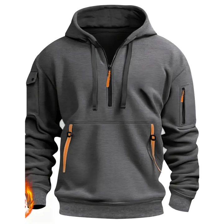 Giancarlo | Tactical Warm Half Drawstring Hoodie For Men