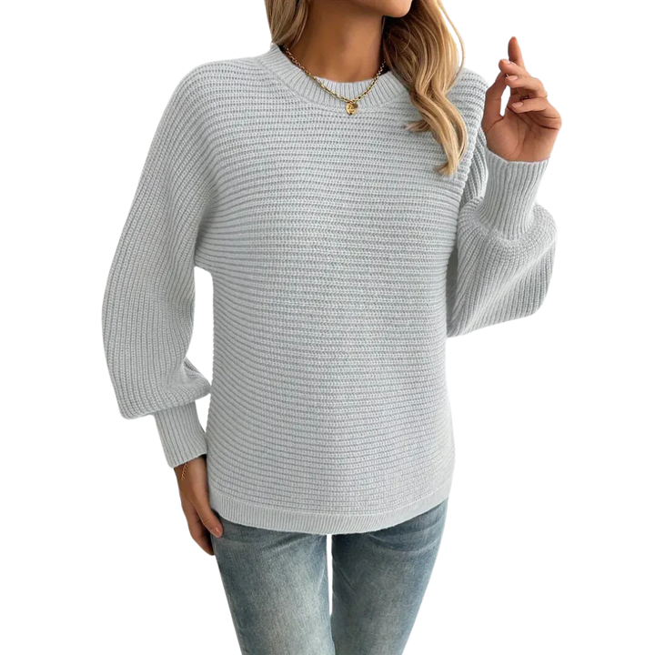 Elyssia | Warm Puffed Sleeve Knitted Sweater For Women