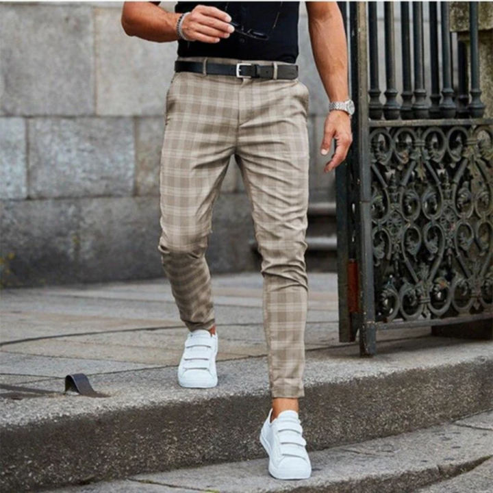 Luka | Casual Plaid Chino Pants For Men