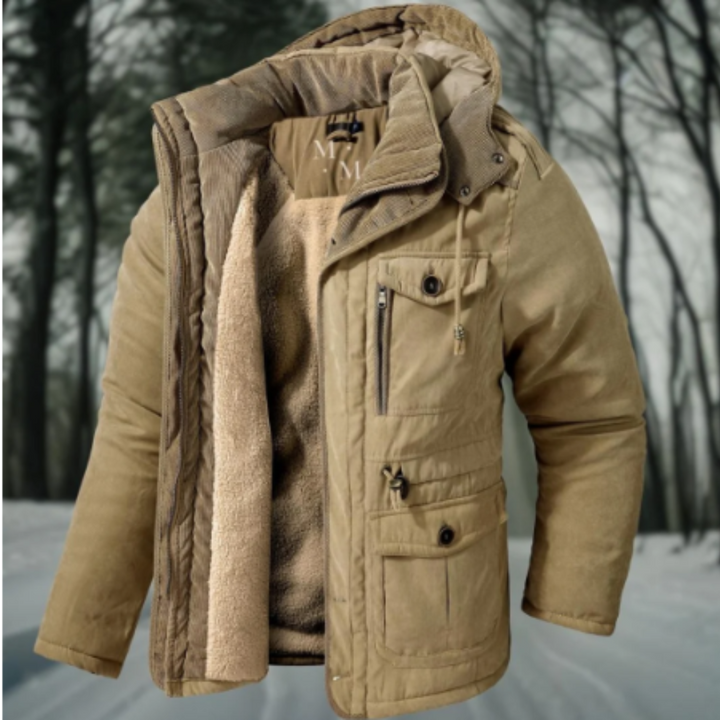 Preemo | Winter Warm Thick Zip Up Jacket With Hood For Men