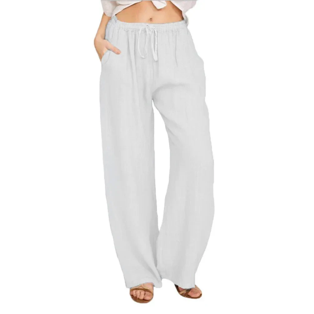 Hua | Summer Beach Straight Cut Pants For Women