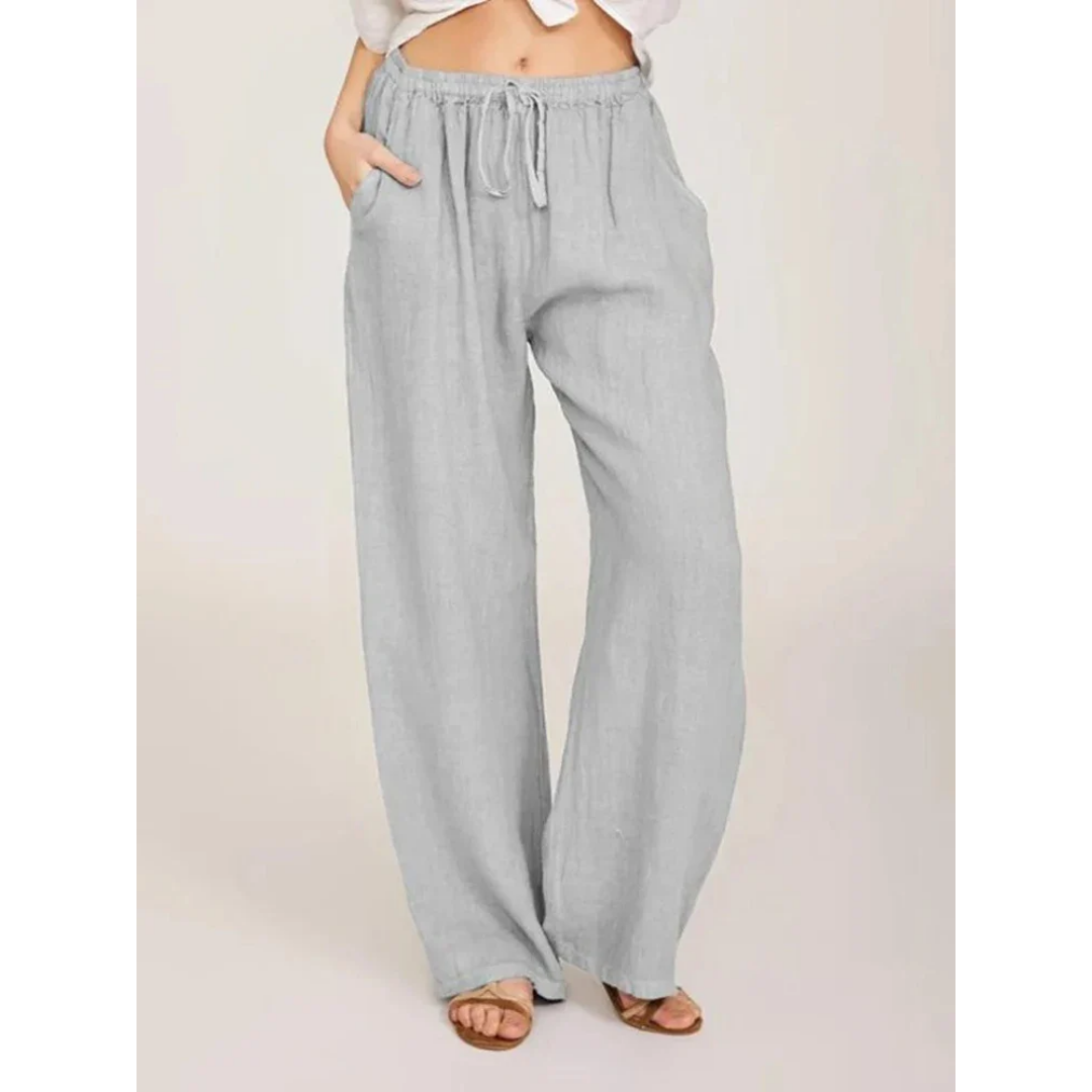 Hua | Summer Beach Straight Cut Pants For Women