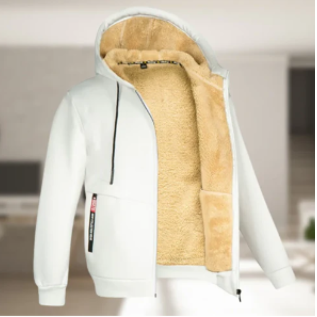 Renzo | Winter Warm Zip Up Hooded Jacket For Men