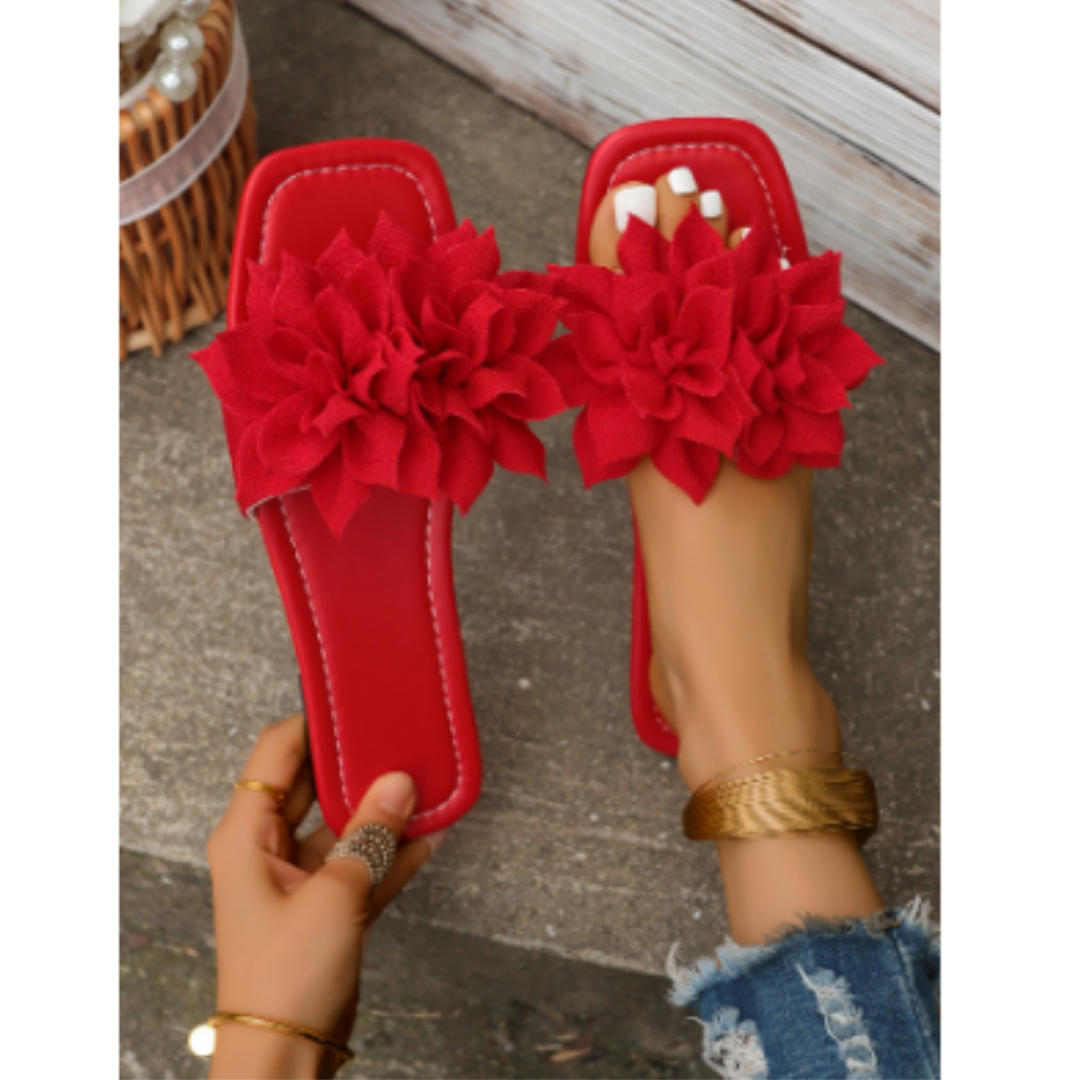 Chantico | Summer Floral Orthopedic Flat Sandals For Women