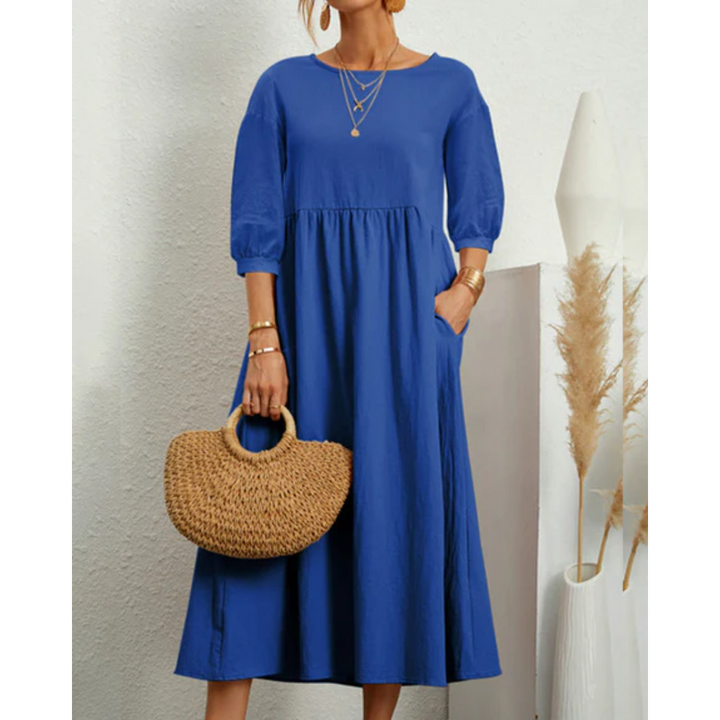 Cynthia | Summer Mid Sleeve Midi Dress For Women