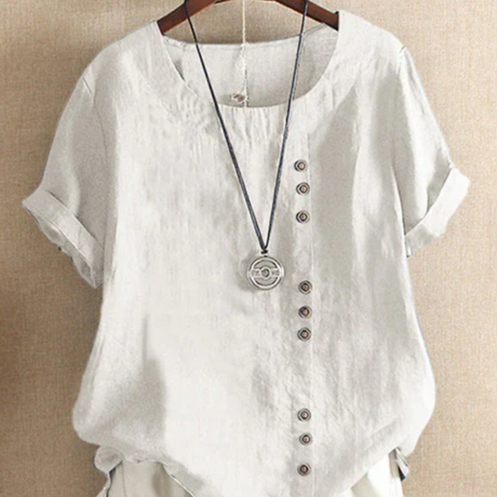 Cane | Round Neck Summer Blouse For Women