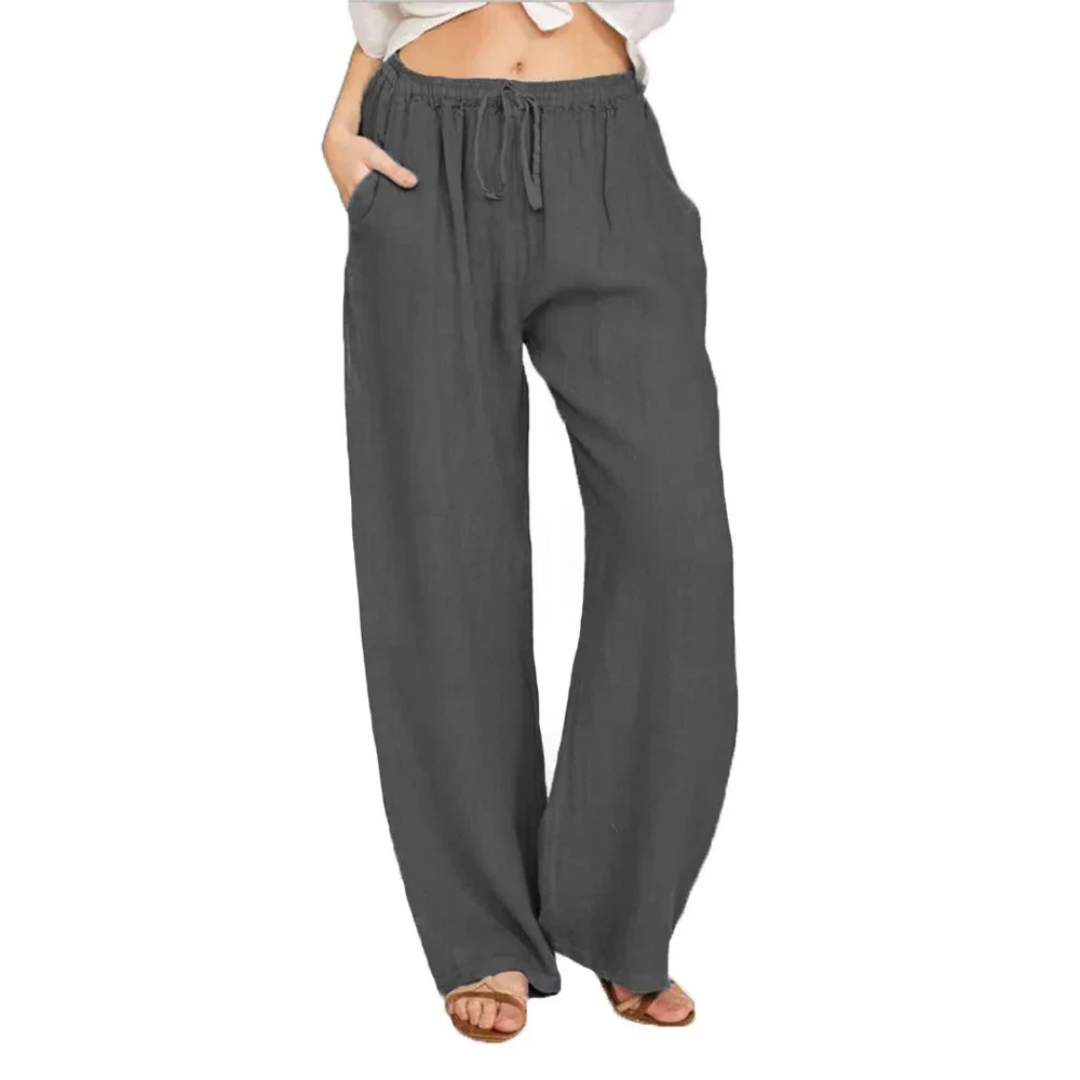 Hua | Summer Beach Straight Cut Pants For Women