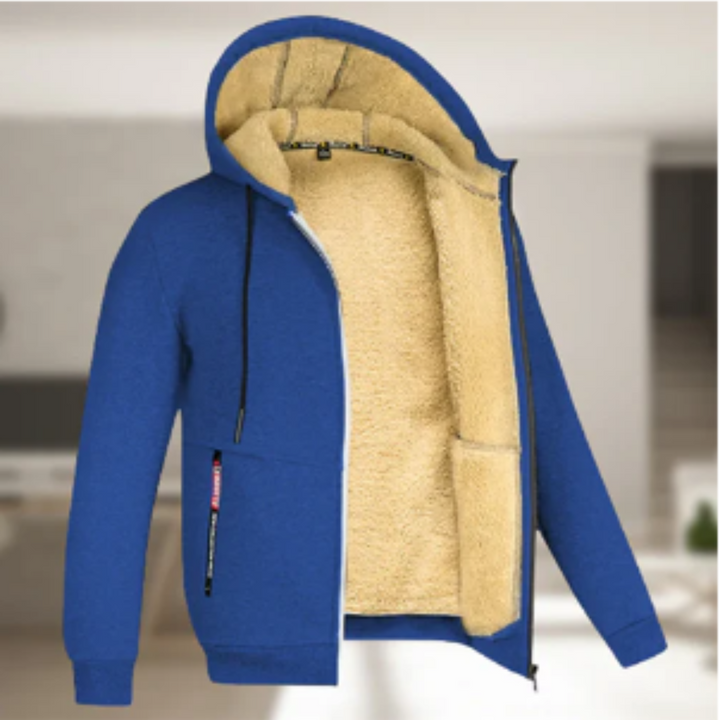 Renzo | Winter Warm Zip Up Hooded Jacket For Men