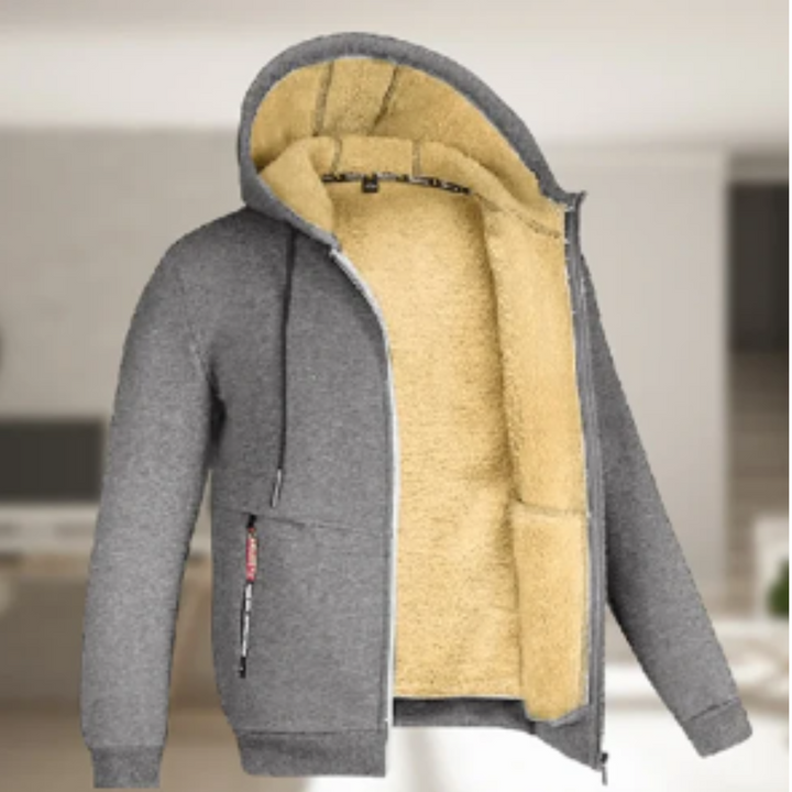 Renzo | Winter Warm Zip Up Hooded Jacket For Men