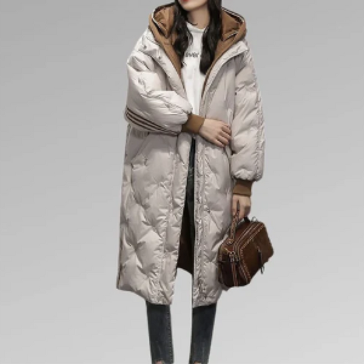 Renie | Long Winter Warm Hooded Puffer Jacket For Women