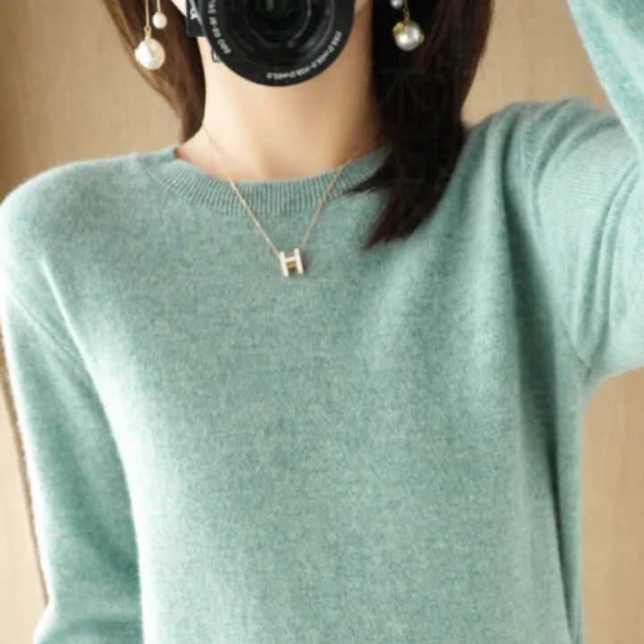 Belve | Comfortable Warm Round Neck Sweater For Women