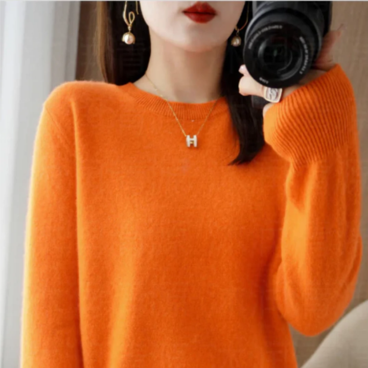 Belve | Comfortable Warm Round Neck Sweater For Women