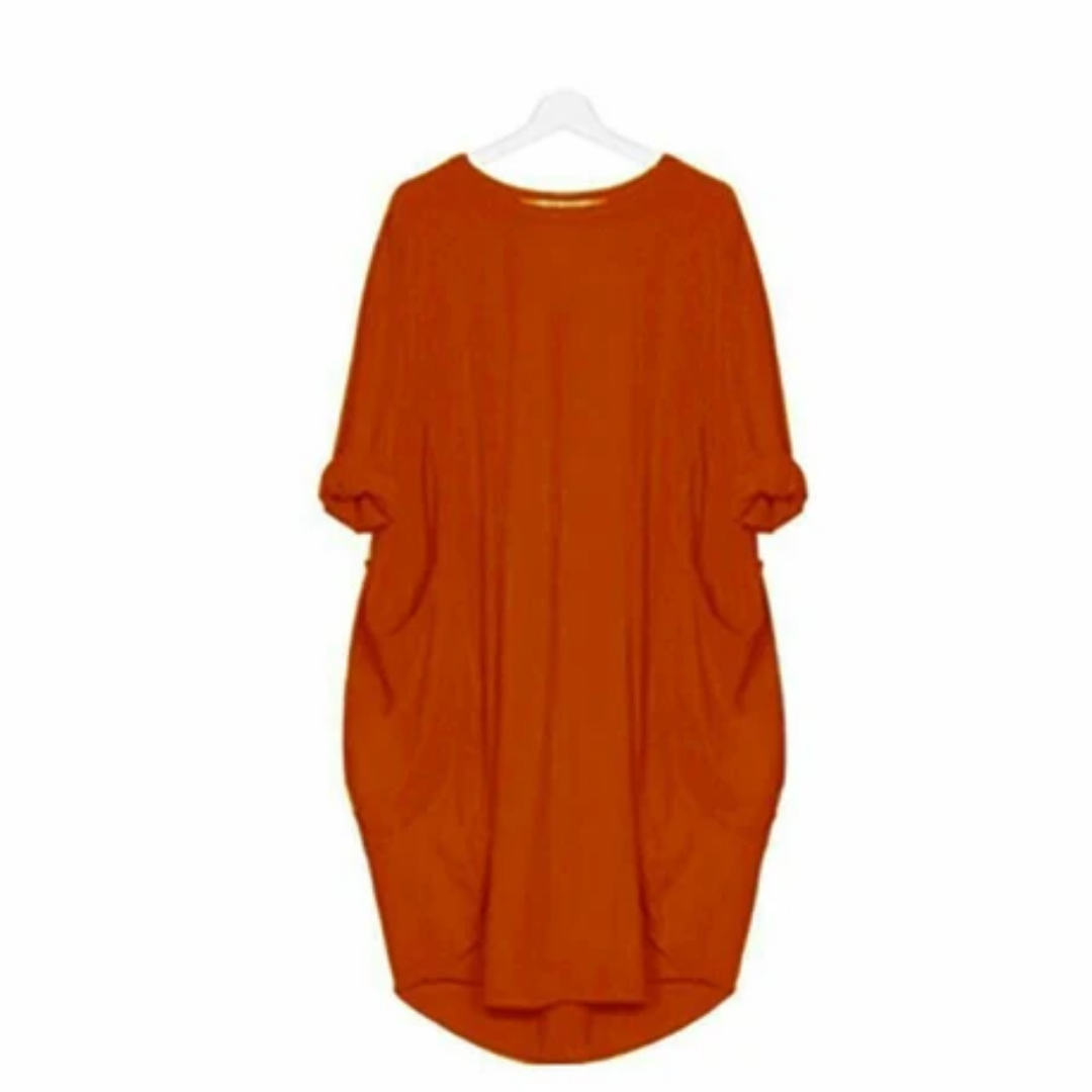 Nova | Summer Oversized Mid Sleeve Midi Dress For Women