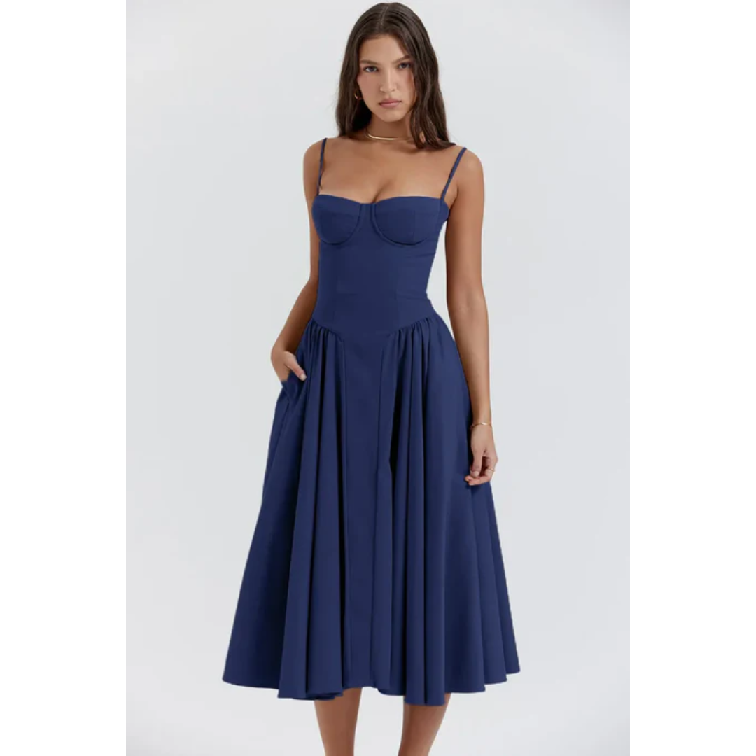 Clementine | Chic Tube Midi Dress For Women