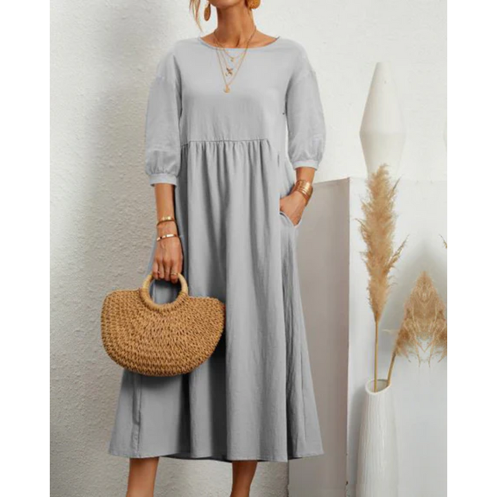 Cynthia | Summer Mid Sleeve Midi Dress For Women