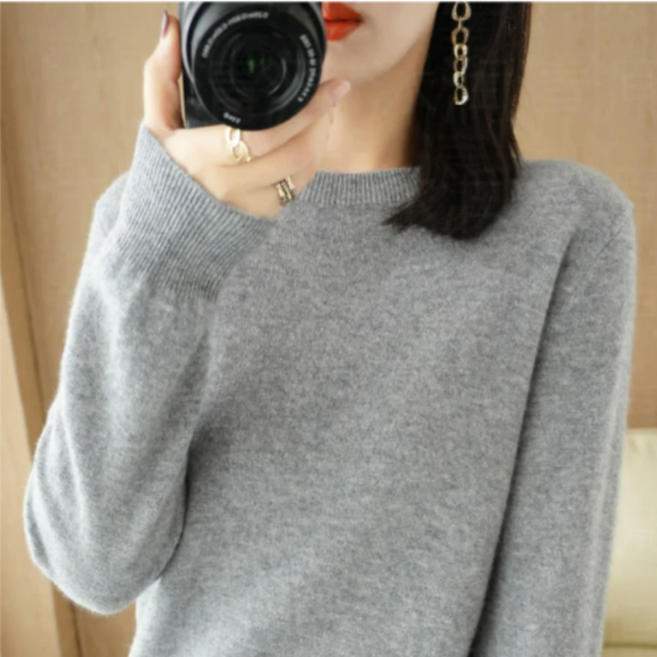 Belve | Comfortable Warm Round Neck Sweater For Women