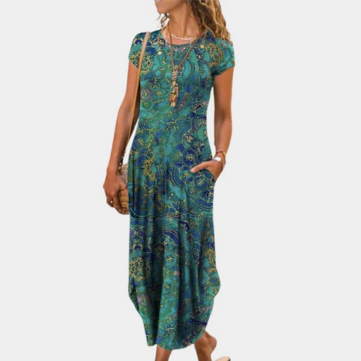 Floribeth | Vintage Summer Maxi Dress For Women