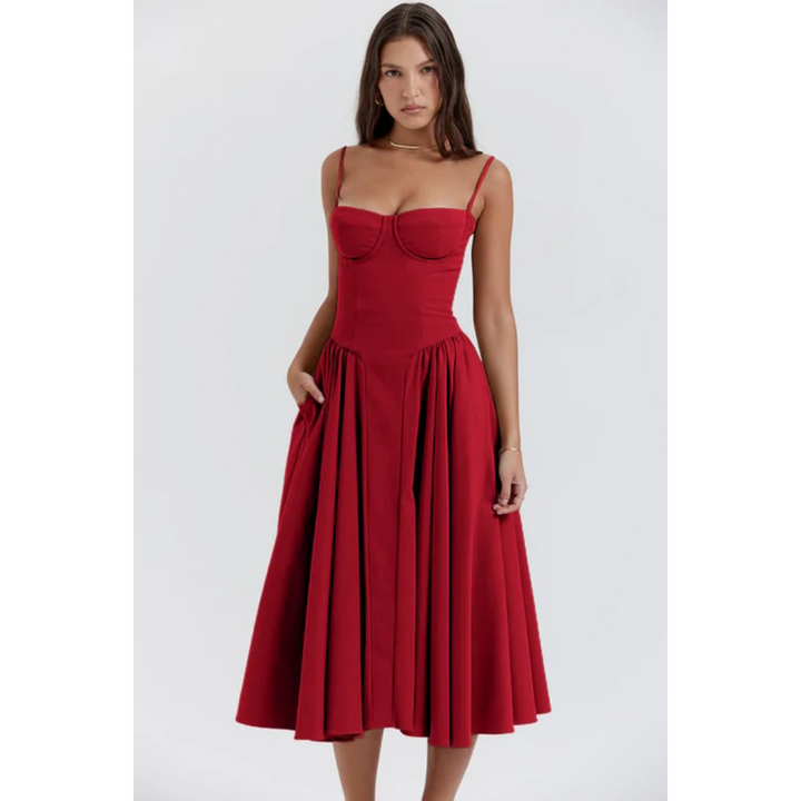 Clementine | Chic Tube Midi Dress For Women