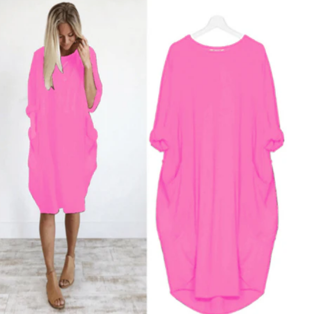 Nova | Summer Oversized Mid Sleeve Midi Dress For Women