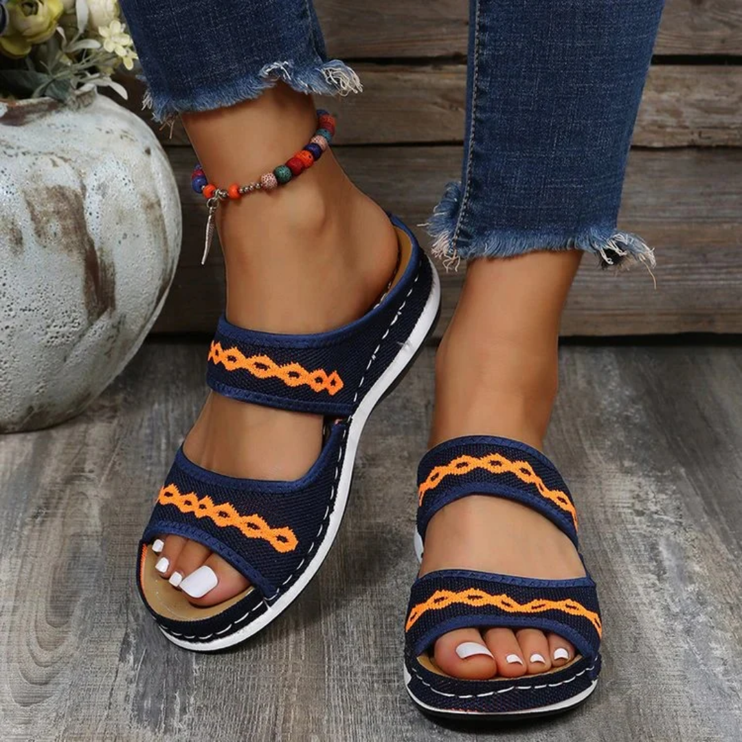 Edite | Orthopedic Summer Two Strap Platform Sandals For Women