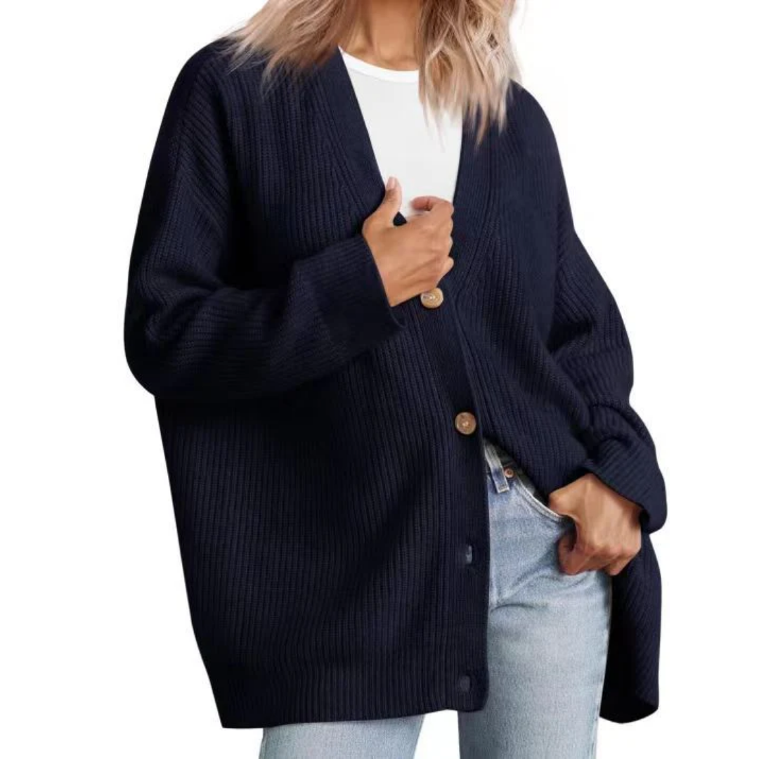 Levey | Casual Warm Oversized Ribbed Cardigan For Women