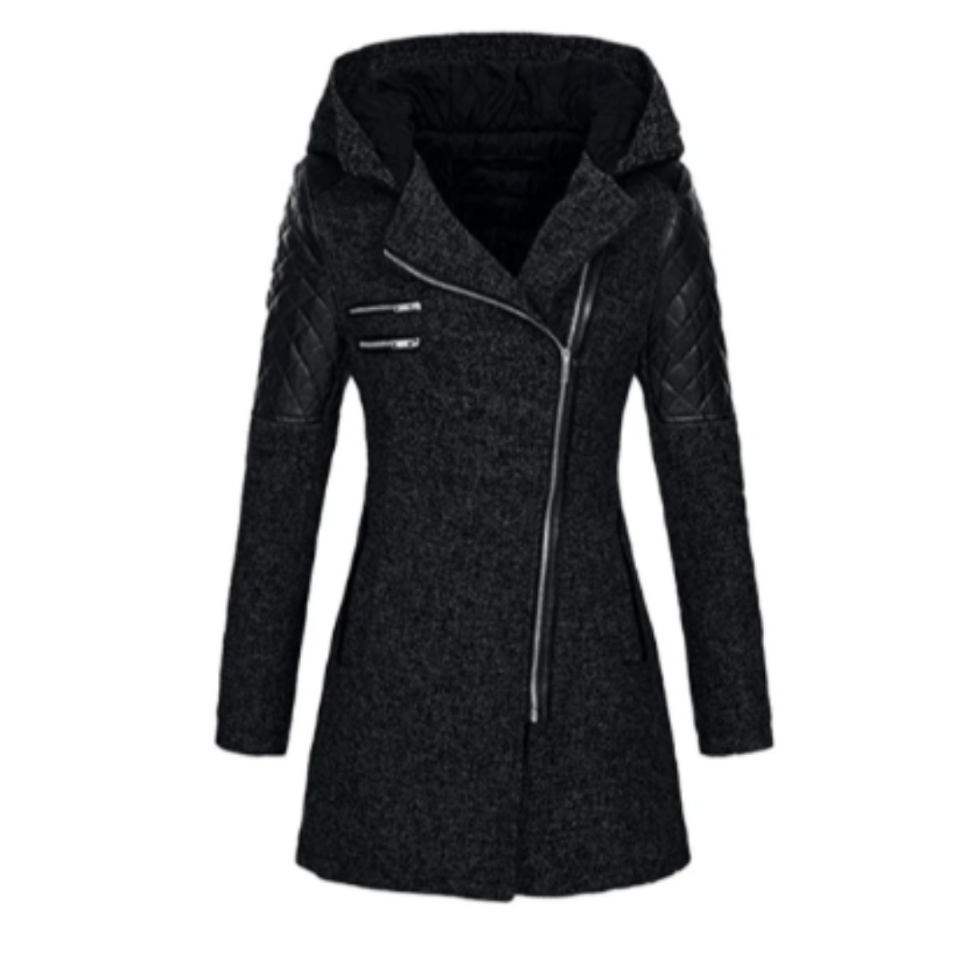 Yolihuali | Warm Stylish Asymmetrical Zip Up Coat For Women