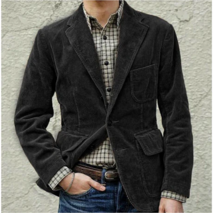 Masis | Vintage Winter Lapel Collar Corduroy Blazer For Men