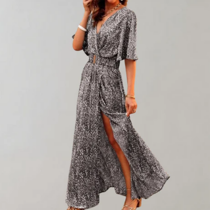 Fiona | Summer Maxi Dress With Belt For Women