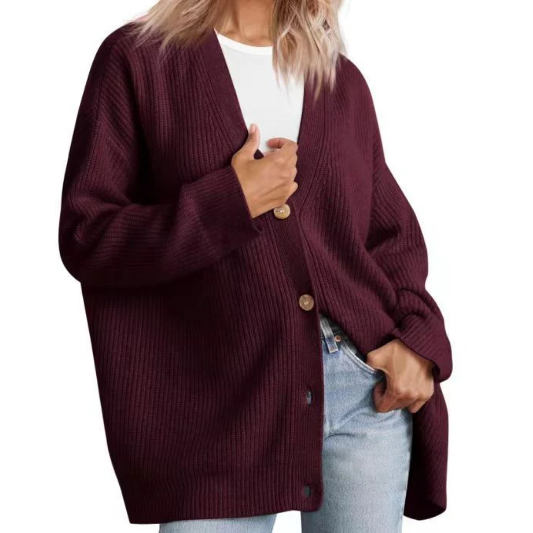 Levey | Casual Warm Oversized Ribbed Cardigan For Women