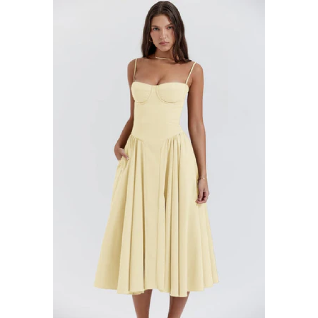 Clementine | Chic Tube Midi Dress For Women