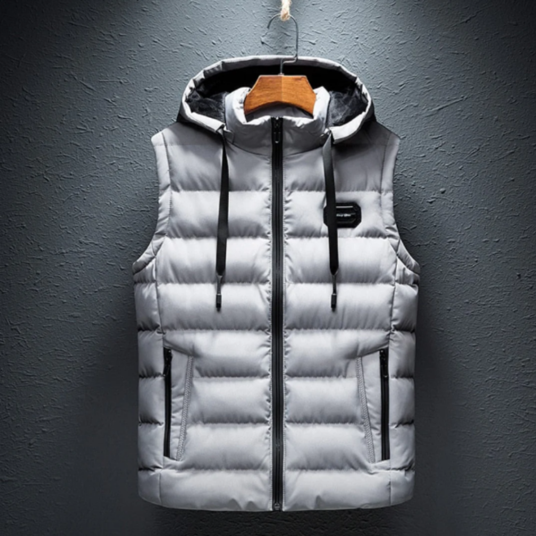 Braydan | Classic Warm Hooded Puffer Vest For Men